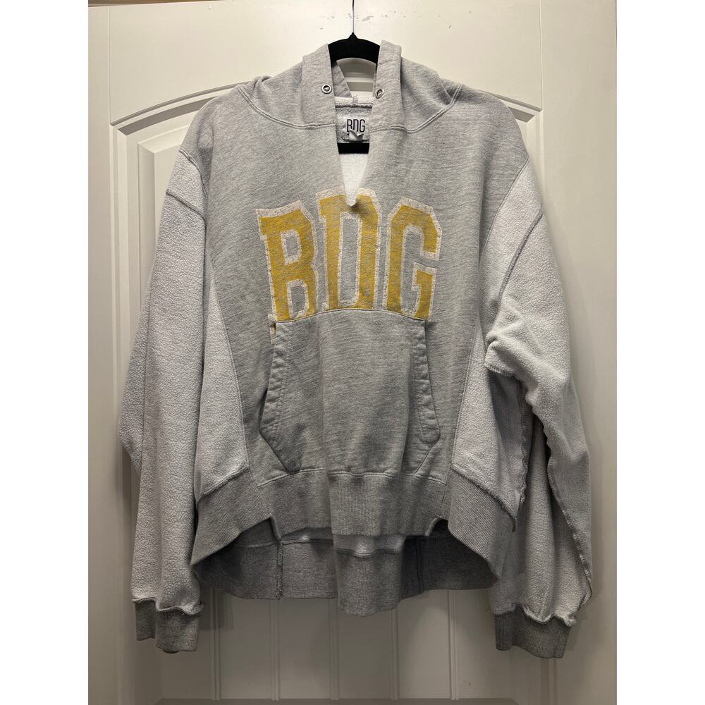 BDG Urban Outfitters Women’s Long Sleeve Oversized Hooded Sweatshirt Size L Gray